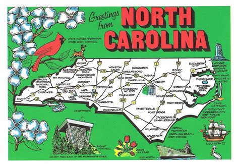 north carolina cities map|Large Detailed Tourist Map of North Carolina With Cities and Towns.